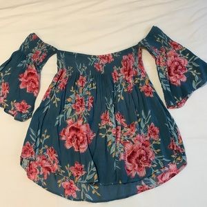 Off Shoulder Bell Sleeve Top